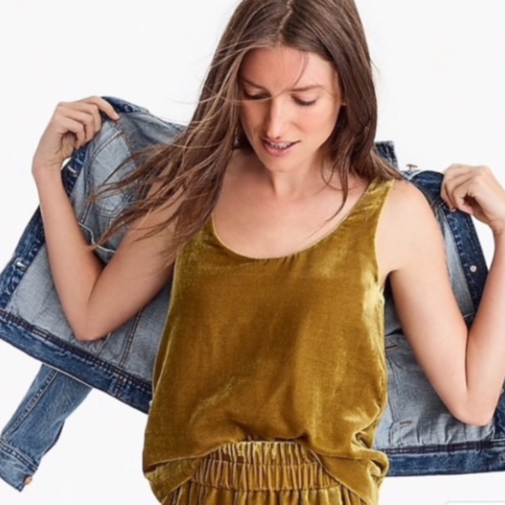 J. Crew Velvet tank top
